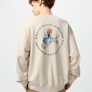 NWT Uniqlo Studio Ghibli Kiki Delivery Service Beige Sweatshirt Size XS